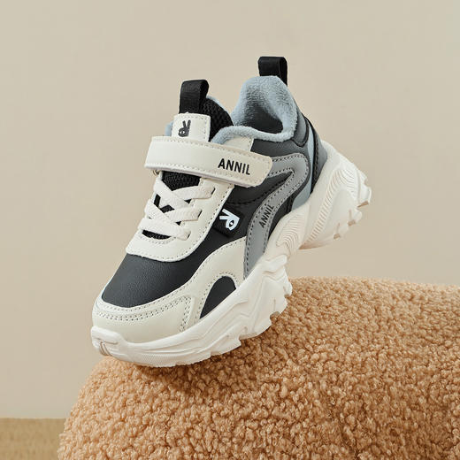 ANNIL/安奈儿童鞋男女童儿童男防水女步鞋冬季加绒加厚老爹鞋减震保暖运动鞋HM5405629 商品图2