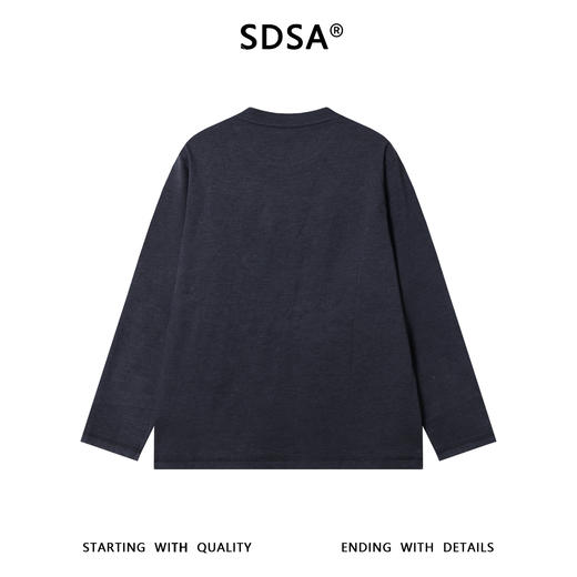 87697SDSA男士秋冬新款痞帅男装韩版简约纯色圆领长袖T恤宽松百搭上衣 商品图5