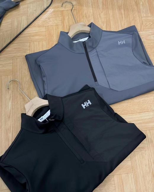 D110712男款运动舒适内里加绒保暖半拉链长袖T抓绒轻柔舒适半拉链套头衫 商品图2