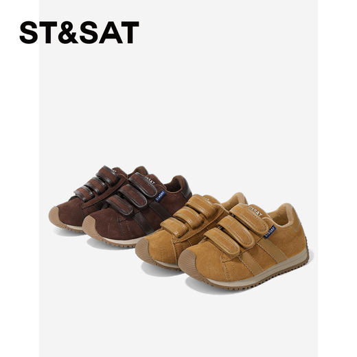 【童鞋】星期六加绒复古魔术贴男女童德训鞋SSD4192L6D 商品图1