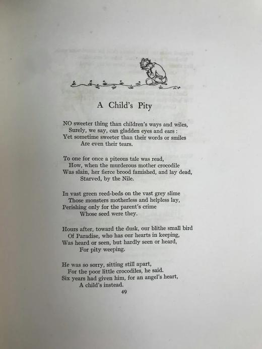 拉克姆签名本！1918年 斯温伯恩《生命之春：儿童诗集》 9幅彩色手工贴图与多幅黑白文间插图 犊皮（vellum）脊精装大16开 商品图14