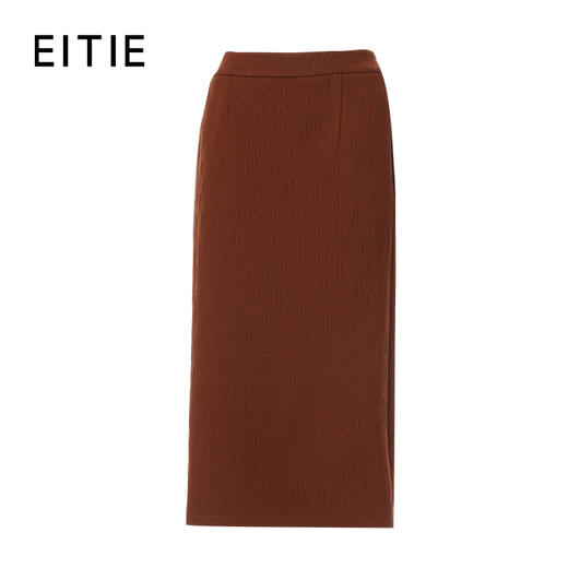 EITIE爱特爱弹力丈根腰头设计时尚年轻好穿搭直筒版型冬季保暖半裙8406110 商品图6