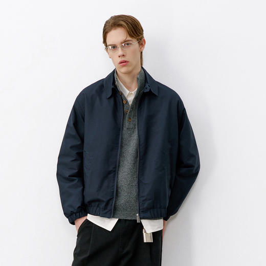 714street美式复古GeekChic撞色夹克2026春季高密双股纯棉外套男 商品图0
