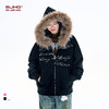 BJHG不计后果毛领连帽卫衣女秋冬新款潮牌复古加绒开衫休闲外套男 商品缩略图0