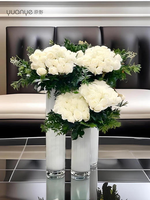 高档假日酒店大堂仿真假花摆设件圆桌大厅售楼商场会所玫瑰装饰花 商品图3