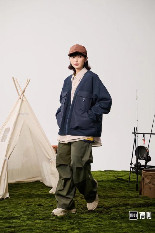 D110762日系全开襟多口袋摇粒绒情侣款外套 商品图8