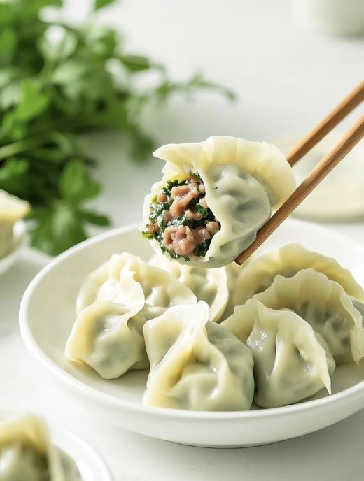 荠菜猪肉水饺8.5元1包500g，明天到 商品图4