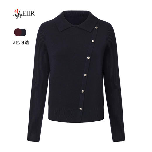 司歌翻领套头长袖毛衣收腰女秋冬G92G3550 商品图3