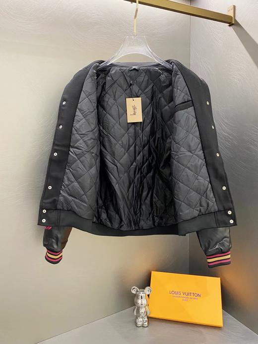 D110717加棉加厚40周年限定黑8毛巾绣植绒情侣棒球服 商品图2