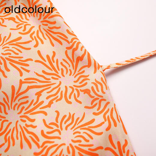 oldcolour欧珂夏季简约休闲时尚度假风无袖印花连衣裙女O22104252 商品图3