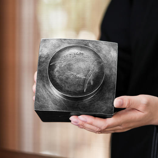 斑锡龙锡罐迎福茶仓手工做旧雕刻纯锡茶叶罐密封储茶罐 商品图3