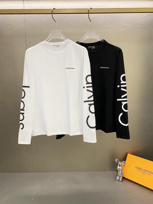 D110758胸前百灵达刺绣袖子背后字母印花长袖T恤 商品图0