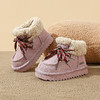 ANNIL/安奈儿童鞋女童公主保暖休闲鞋冬季加绒加厚中大童鞋可爱毛茸茸防滑蝴蝶结棉鞋HG5411594 商品缩略图1