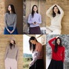 特绽放747朵/调色盘·多色半高圆领宽松显瘦毛衣女打底套头针织衫 商品缩略图1