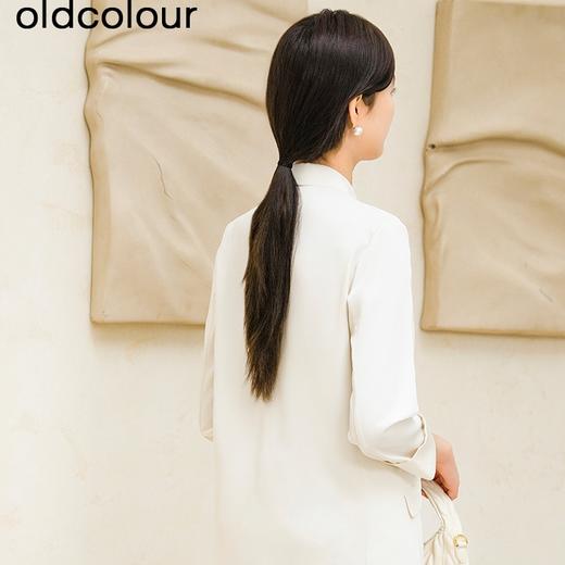 oldcolour春夏款纯色简约休闲百搭通勤七分袖西装外套女Q130401A1 商品图4