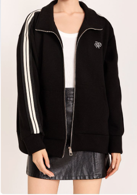 【乘风破浪的姐姐延展款】男女同款空气层美式复古装饰织带卫衣