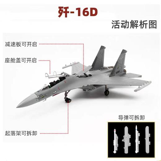 【中航工业官方正品 长春航展、九三阅兵纪念品-新品重磅】特尔博-阅兵系列-歼16飞机航模战斗机模型 商品图5