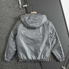 D110723秋冬新款满印字母织带薄棉拉链连帽夹克外套 商品缩略图5