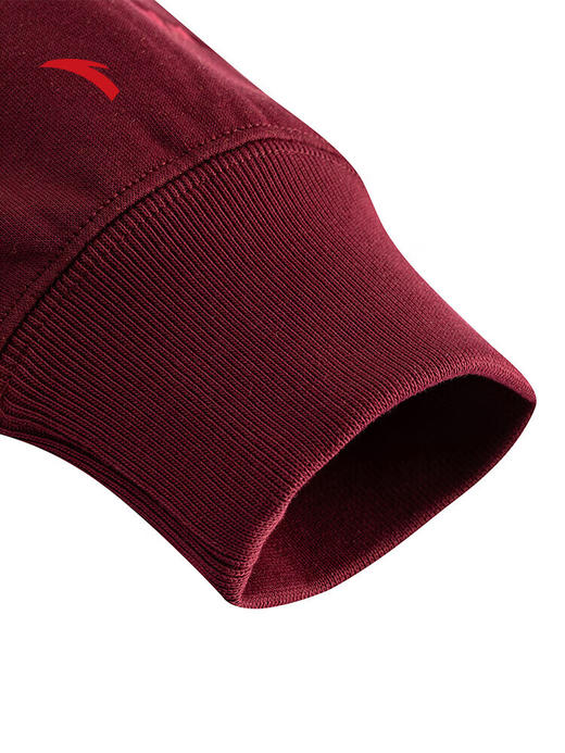 安踏落肩运动卫衣女冬季新款宽松圆领加绒休闲长袖上衣162548704N 安可拉红-3 商品图6