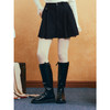 两三事 黛影随风 2025冬季新款简约压褶条纹裙裤高腰短裤女 商品缩略图3
