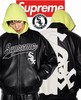 Supreme x Chicago White Sox 联名款 皮革徽标贴花拉链校队皮衣夹克外套 商品缩略图1