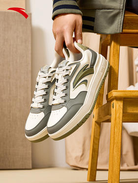 安踏982丨经典黑白低帮板鞋男鞋滑板运动鞋112548066-4