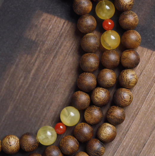 【青山特惠】7mm 108颗 绿棋楠【锦意】沉香手链 c18 商品图3