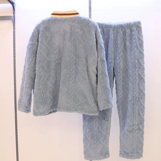 小香风睡衣女秋冬款加厚珊瑚绒外穿加绒家居服两件套套装绒套【21R41196】 商品图1