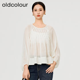 oldcolour初夏新款设计感气质百搭宽松短款长袖衬衫女HQ220108A1