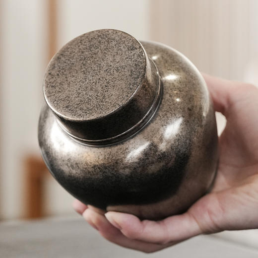 斑锡龙锦眠茶仓复古小号锡罐纯锡茶叶罐密封储茶云南个旧手工锡器 商品图1