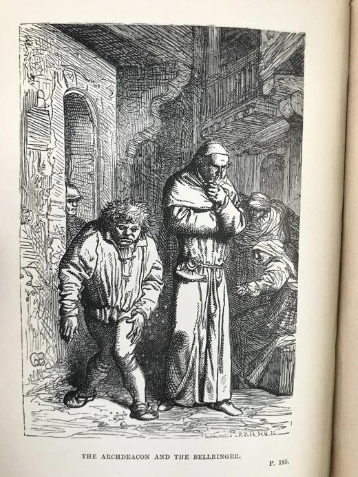 约20世纪早期 雨果《巴黎圣母院》 配多幅插图 漆布精装32开 商品图4