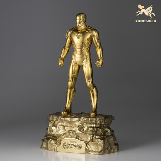 铜师傅 《钢铁侠MK85（大号金箔款）》漫威系列限量手办 复仇者联盟桌面铜摆件 商品图2