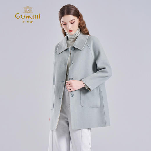 【100%绵羊毛】乔万尼冬新品双面大衣保暖外套EI4A548 商品图8