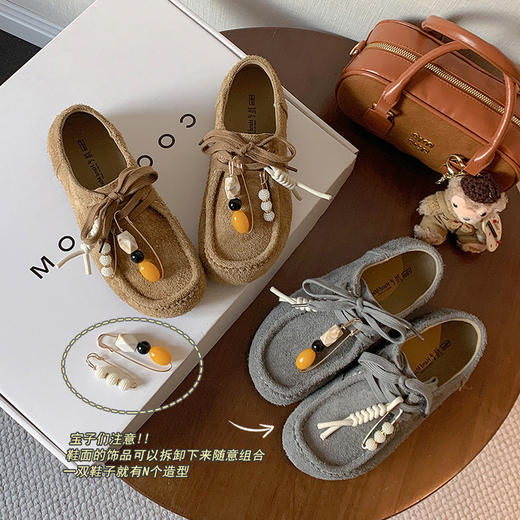 Ech&yolo网红勃肯乐福鞋民族风豆豆鞋AM-3369 商品图0