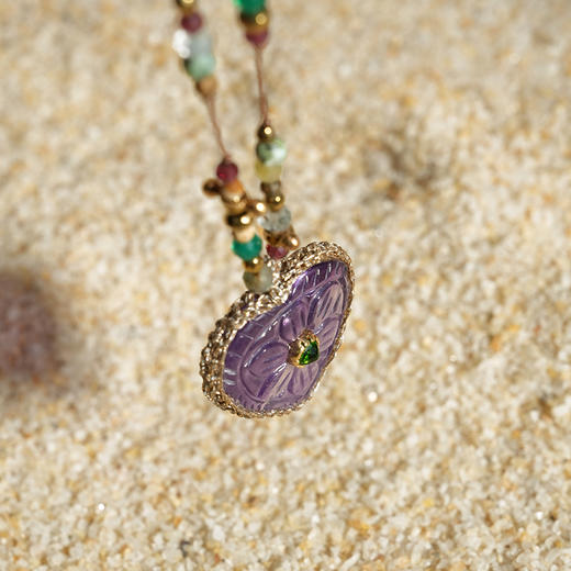 北京仓｜ROOM SERVICE-BLOSSOM-紫水晶 心形 吊坠 项链［法国设计师］ 商品图4