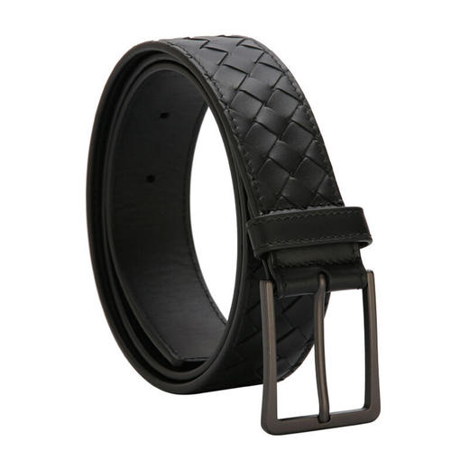475599V4650100095 BOTTEGA VENETA 【编织针扣】男士经典牛皮革手工编织3.5CM宽腰带皮带 商品图1