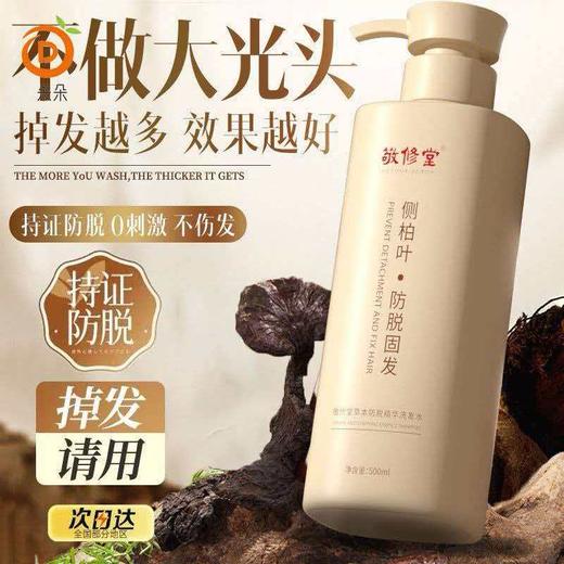 【新品上线 买2瓶送护发素1瓶】敬修堂侧柏叶草本防脱发固发洗发水500ml大瓶装 去屑官方正品 商品图0