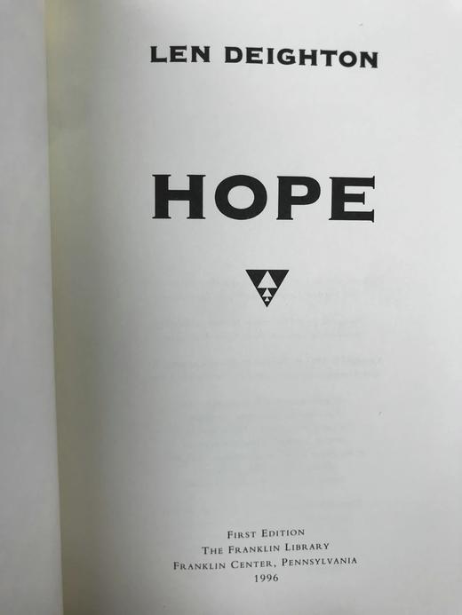 签名首版！连·戴顿《希望》 富兰克林图书馆豪华仿皮本 商品图4