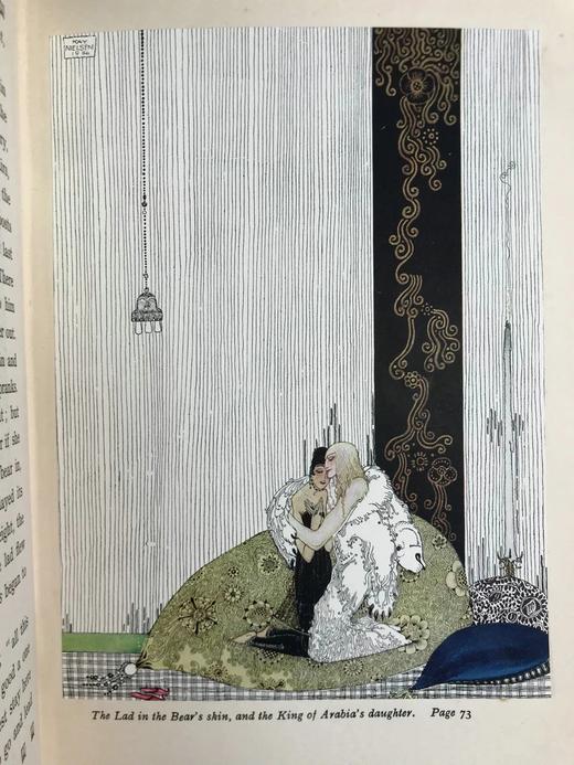 丹麦怪杰凯·尼尔森经典彩色图！约20世纪早期 东边太阳西边月：北欧老故事集 漆布精装18开 商品图12