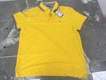 瑕疵TOMMY HILFIGER/汤米 男士休闲纯色短袖POLO衫