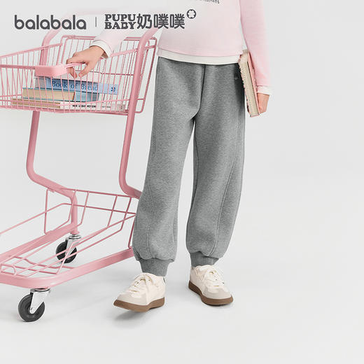 【奶噗噗IP】巴拉巴拉童装女童长裤儿童加绒裤2025新款冬 商品图0