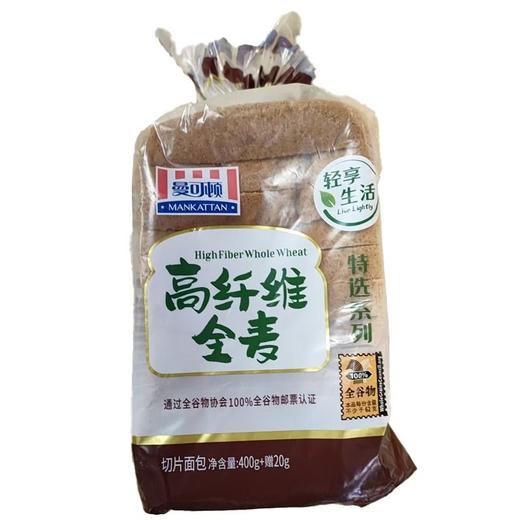 曼可顿400g特选系列高纤维全麦面包 商品图0