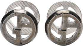 8058644952300 GIORGIO ARMANI 【100%银】男式轻奢简约小巧精致LOGO西装西服袖扣