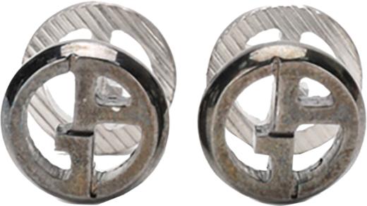 8058644952300 GIORGIO ARMANI 【100%银】男式轻奢简约小巧精致LOGO西装西服袖扣 商品图0