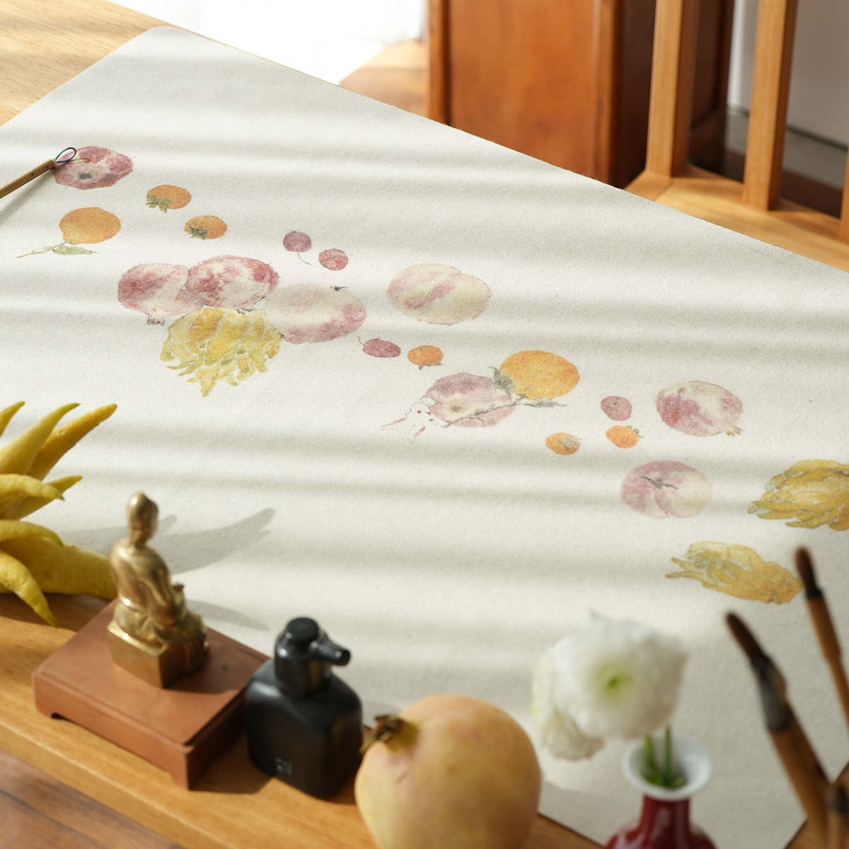 暄桐文房 香果毛毡 书画垫 平坦服帖