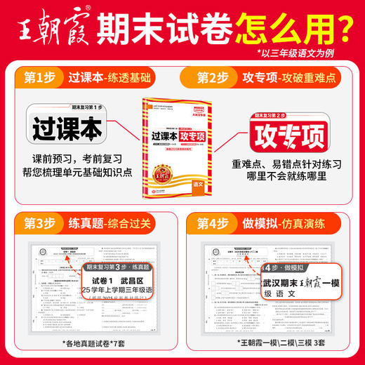 【武汉专版】2025秋季上册新王朝霞试卷期末真题精编1-6年级语数英试卷期末冲刺100分 商品图1