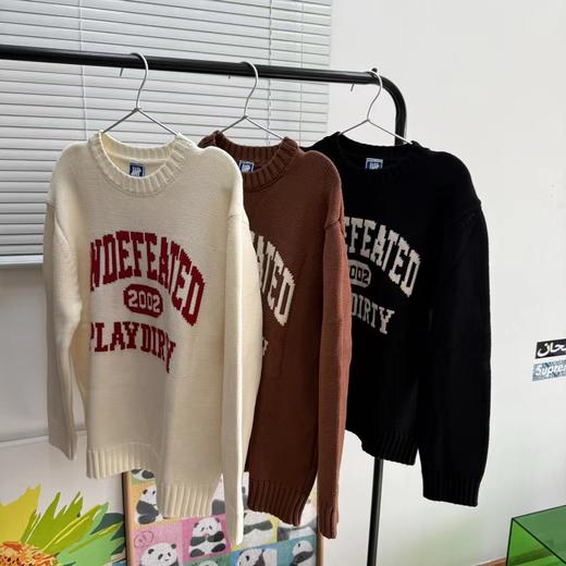 D110757超厚实五道杠提花logo圆领针织衫毛衣 商品图0