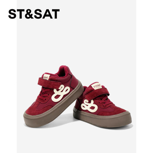 【童鞋】星期六加绒魔术贴男女童高帮板鞋SSD4192L2K 商品图5