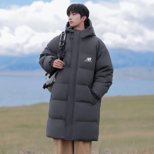 D110776限定冬季中长款纯色连帽羽绒棉服棉衣外套 商品图0