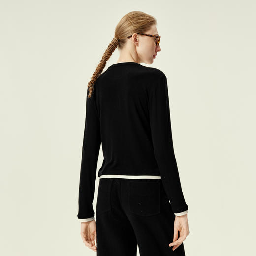 【特惠不退货】伊芙丽假两件百搭通勤针织衫1FA101191 商品图4